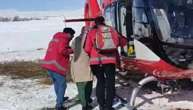 Çaldıran’da bir kadın hasta için helikopter kalkış yaptı