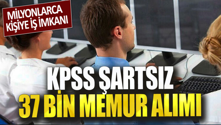 KPSS şartı olmadan 37 bin kişiye iş imkanı: Milyonlarca kişiye memur alımı