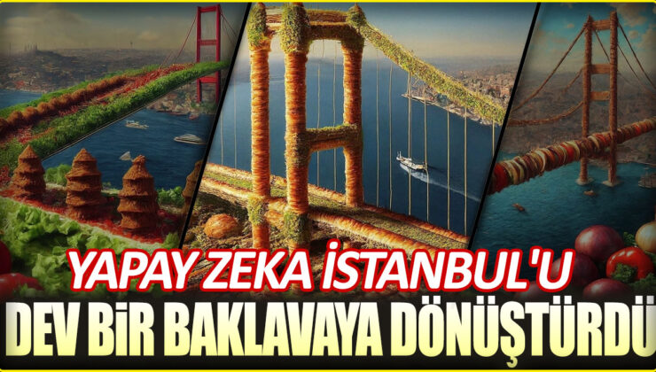 İstanbul, yapay zekanın etkisiyle dev bir baklavaya dönüştü.