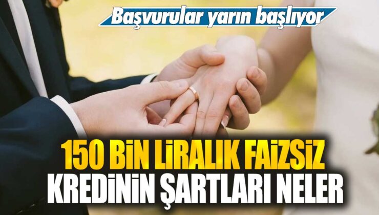 Yarın başvurular başlıyor: Faizsiz 150 bin liralık kredinin şartları neler?