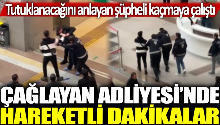 Çağlayan Adliyesi’nde olaylı anlar: Tutuklanma tehlikesiyle karşı karşıya kalan şüpheli kaçmayı denedi