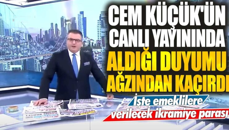 Cem Küçük canlı yayınında emeklilere verilecek ikramiye parasıyla ilgili duyumu ağzından kaçırdı!