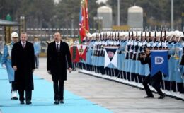 Erdoğan, Aliyev’e resmi bir karşılama töreni düzenledi