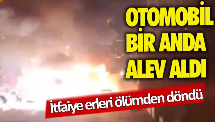 Esenyurt’ta bir araç aniden alev aldı ve itfaiye erleri ölümden döndü!