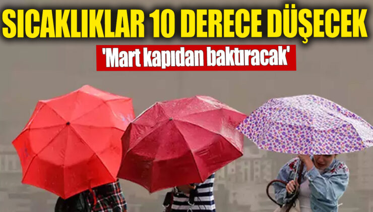 Türkiye genelinde hava sıcaklıkları 10 derece azalacak.