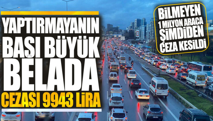 Yaptırmayanlara büyük ceza kesiliyor: 1 milyon araca 9943 lira ceza verildi