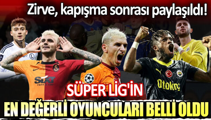 Süper Lig’in En Değerli Oyuncuları Belli Oldu! Zirve Kapışması Sonrası Paylaşıldı