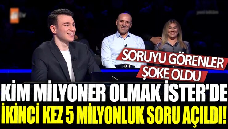 Kenan İmirzalıoğlu’nun Sunumuyla Kim Milyoner Olmak İster’de 5 Milyonluk Soru: İşte Detaylar!