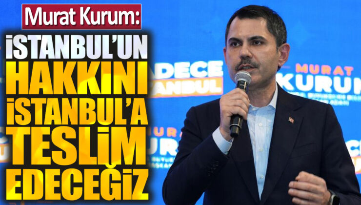 Murat Kurum: “Mevcut İBB Yönetimi İstanbul’un Kaynaklarını Reklama Harcamakla Suçladı”