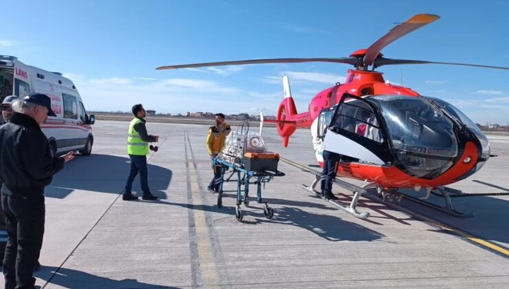 12 günlük bebek, helikopterle Van’a nakledildi