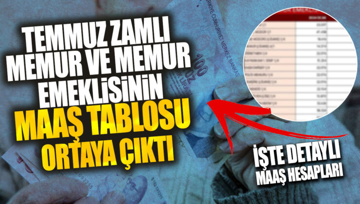 Temmuz Zamli Memur ve Memur Emeklisinin Maaş Tablosu Ortaya Çıktı! İşte Detaylı Maaşlar