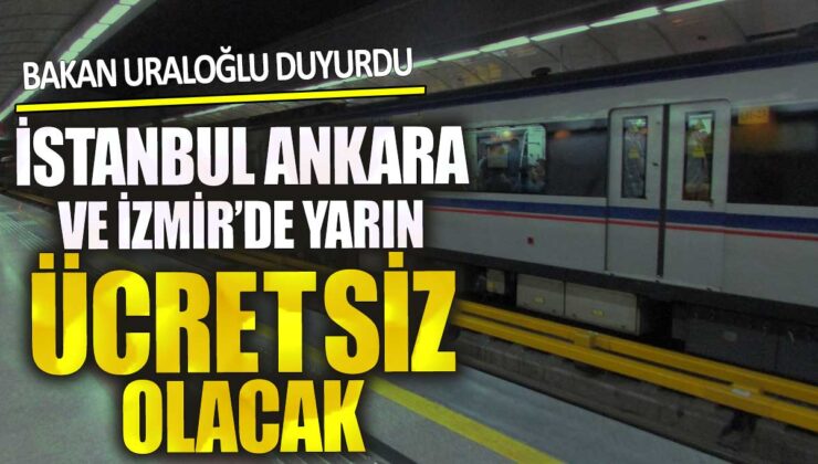 Bakan Abdulkadir Uraloğlu’dan 23 Nisan Müjdesi: Toplu Ulaşım Ücretsiz Olacak!