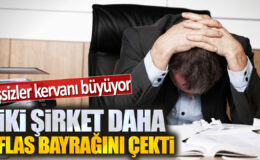 Krize Devam: İki Şirket Daha İflas Bayrağını Çekti!