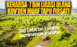 Milli Emlak’tan 3 Kentte 7 Bin Liraya KDV’den Muaf Arsa Tapusu Fırsatı!