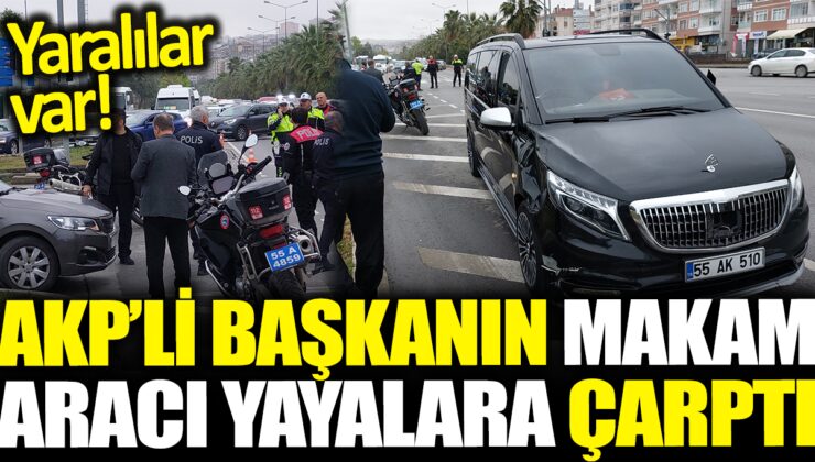 AKP İl Başkanı’nın Makam Aracı Yayalara Çarptı: Birinin Durumu Ağır!