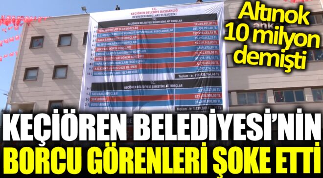 Keçiören Belediye Başkanı Özarslan: “Keçiören Belediyesi’nin Borcu 1 Milyar 755 Milyon TL”