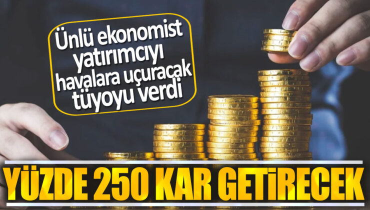 Ünlü Ekonomist Yatırımcıyı Havalara Uçuracak Tüyoyu Verdi! Yüzde 250 Kar Getirecek İpucu