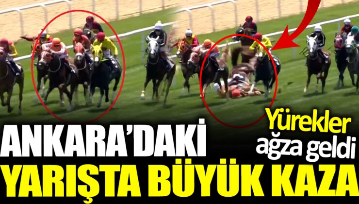 Korkunç Kaza Ankara 75. Yıl Hipodromu’nda! Jokeyler Yarış Esnasında Düştü.