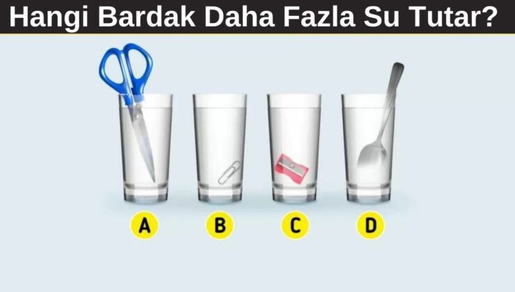 IQ Testiniz: Hangi Bardak Daha Fazla Su Tutar? Sadece 140+ IQ’lu Kişiler 5 Saniyede Cevap Verebilir!